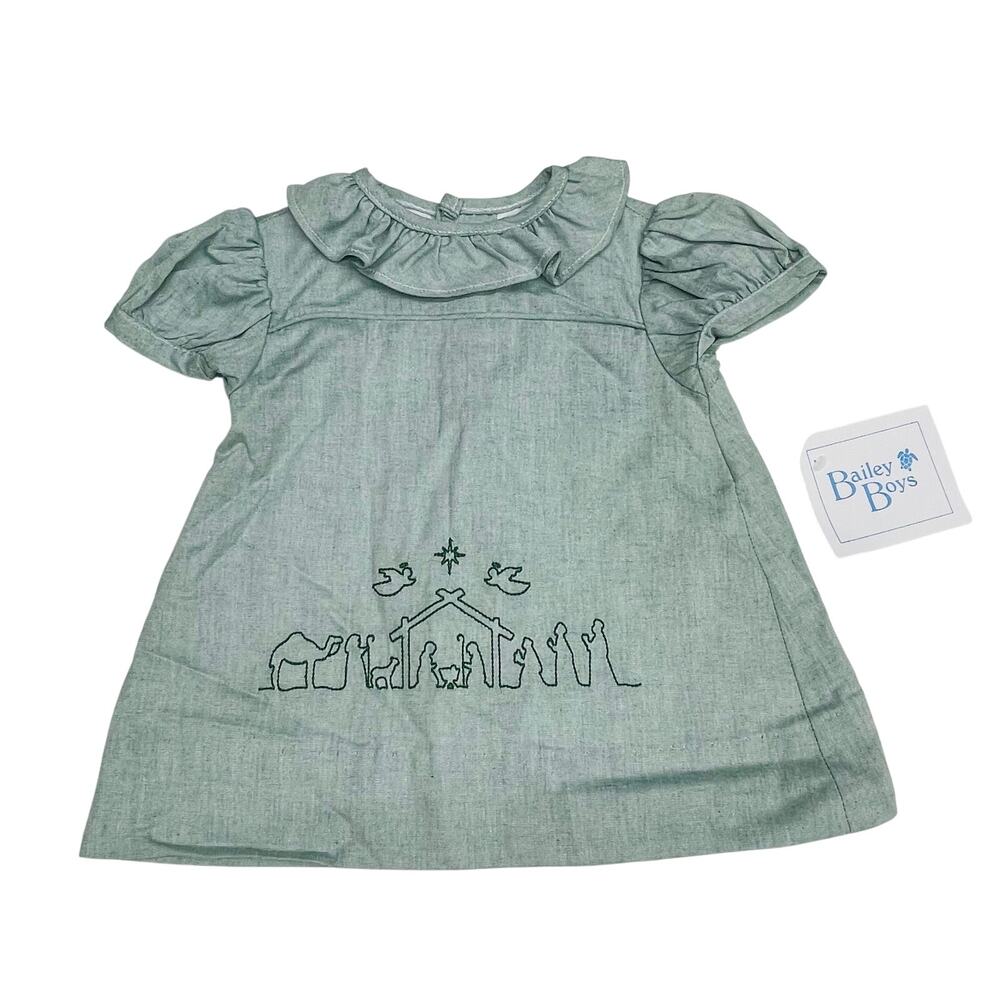 NWT Bailey Boys 6M Nativity Stitch Aline Dress